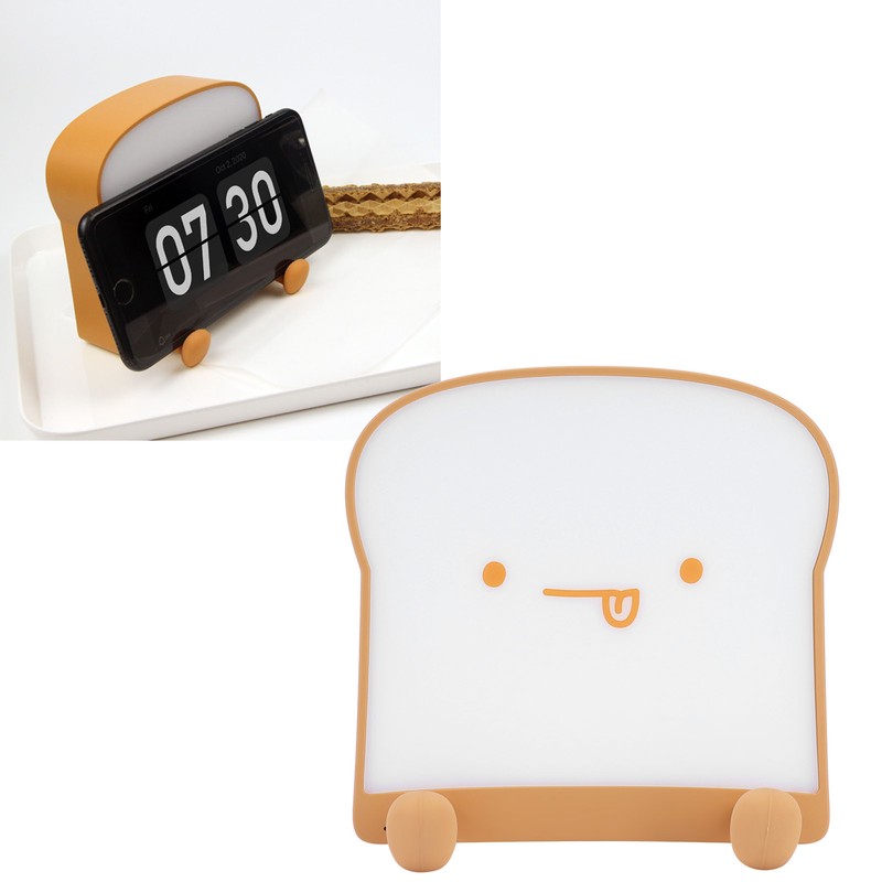 Bread Night Light with USB Charging and Timer Cute Bedroom