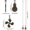 Ymapinc 2pcs Ceiling Fan Pull Chain Ornaments, 13inch Bronze Fan
