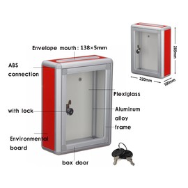 Transparent Acrylic Donation Box Love Box Suggestion Box Letter Box Waterproof with Lock