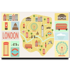 London map Fridge Magnet England Travel Souvenir United Kingdom Thames