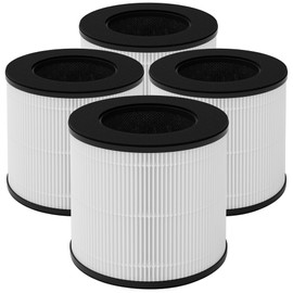 XBWW Cayman 608 320 True HEPA Replacement Filters Compatible with Okaysou Cayman 608, Cayman 320 Air Cleaner Purifier, 3-in-1 Filter of True HEPA, Activated Carbon and Fine Pre-Filter, 4 Packs