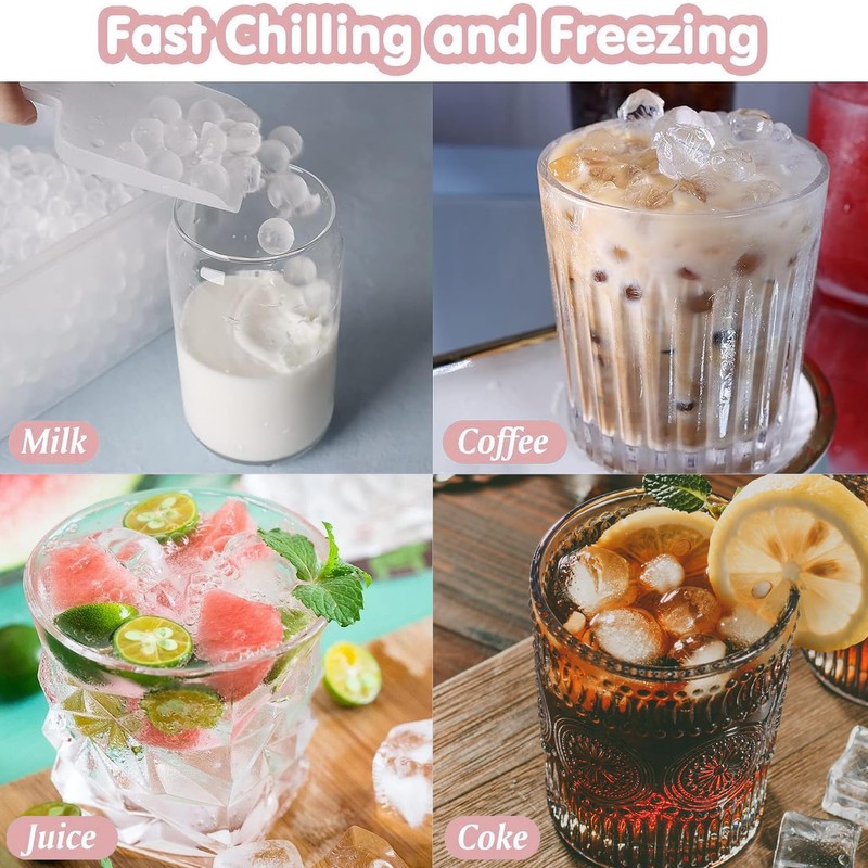 WIBIMEN Mini Ice Cube Trays, Upgraded Small Ice Cube Trays,