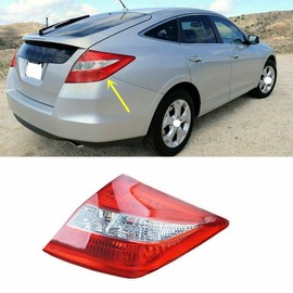 PIAOYUE- For 2010 2011 2012 Honda Crosstour Rear Lamp Tail Light Right Passenger Side Halogen Red and Clear Housing Red Lens