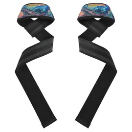 Hippy Magic - Correas de elevación de paisaje antideslizantes de 26 pulgadas, para levantamiento de pesas, culturismo, entrenamiento de fuerza