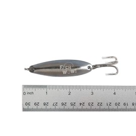 20pcs Fish WOW!® 3/4oz Fishing Spoon with a Treble Hook Fish Jigging Casting Lure Baits - Silver Tape