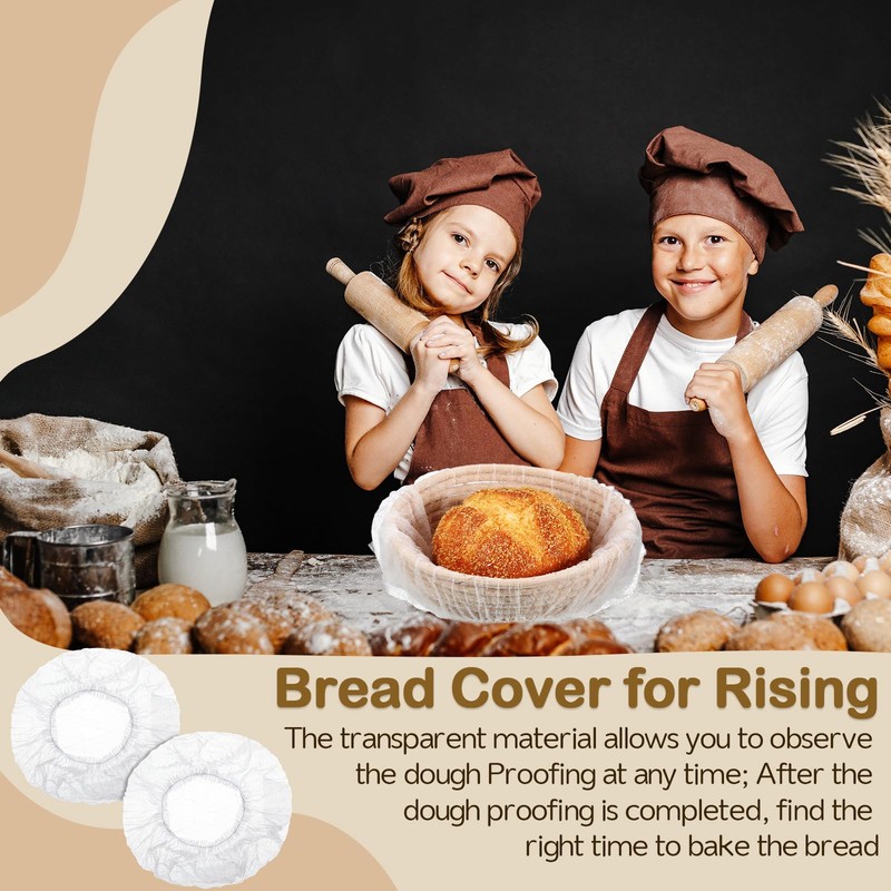 Fanfanwin 200 Pcs Banneton Liner Bread Proofing Basket Covers Non