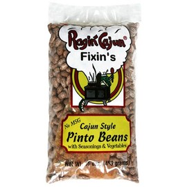 Ragin Cajun Fixin's Louisiana Pinto Beans with Seasoning and Vegetables, 16-Ounce Bags (Pack of 12)