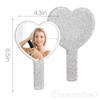 Framendino, 2 Pack Rhinestone Handheld Mirror Heart Bling Mirror Glitter