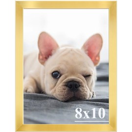 8x10 Picture Frames,Simple Designed Photo Frame,Certificate Document Frame for Horizontal and Vertical Formats,8x10 Poster Photo Frame Wall Gallery Home Office Decor,Gold