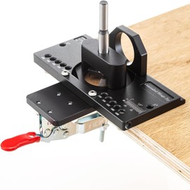 Concealed Positioning Hinge Hole Punch,35mm Hidden Hinge Jig - Aluminum Alloy Quick Punch Tool for Cabinet Doors, Adjustable European/American Hinge Drill Guide