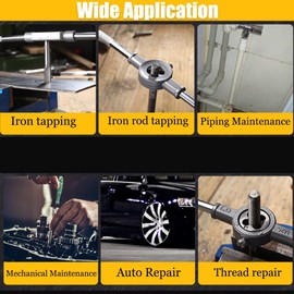 20-Piece Thread Cutting Set, Metric M3 - M12 Tap and Die Set, High-Quality Alloy Steel Tap and Drill Set with Wrench for Internal Thread External Thread