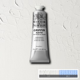 Winsor & Newton 8840493 Griffin Alkyd Oil Paint, Quick-Drying Oil Paint, Made from High-Quality Pigments, Non-fading, 37 ml Tube - Titanium White