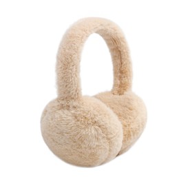 NASULAR Kids Winter Earmuffs Baby Warm Ear Muff Girls Cute Furry Ear Warmers Boys Foldable Ear Covers for Cold Weather (A-khaki)
