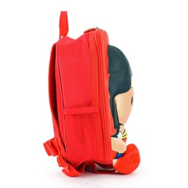 Ridaz Wonder Woman POLY Children's School Bag - DC Justice League Travel Bag - Ergonomic Backpack for Children from 3 Years - 6 Litre Gym Bag - with Reflective Patches and Zip, red, Children's