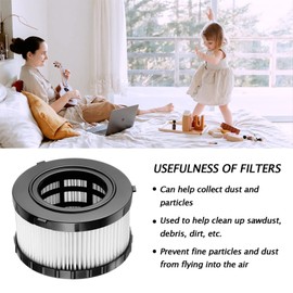 2 Pack HEPA Filter Replacement Compatible with DEWALT Wet Dry Vacuum DC5151H DC515 DCV517 DCV517B-with 2 Cleaning Brushes by Beilan
