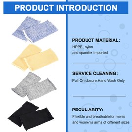 Iunipusy Forearm Protection, 4 Pairs Anti-Cut and Fireproof Arm Protectors, Made of Robust HPPE and Nylon Material for Maximum Skin and Bruise Protection - Optimised for Men and Women, multicoloured