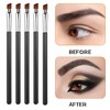 WLLHYF 5Pcs Angled Eyeliner Brush, Fine Slanted Flat Angle Eye