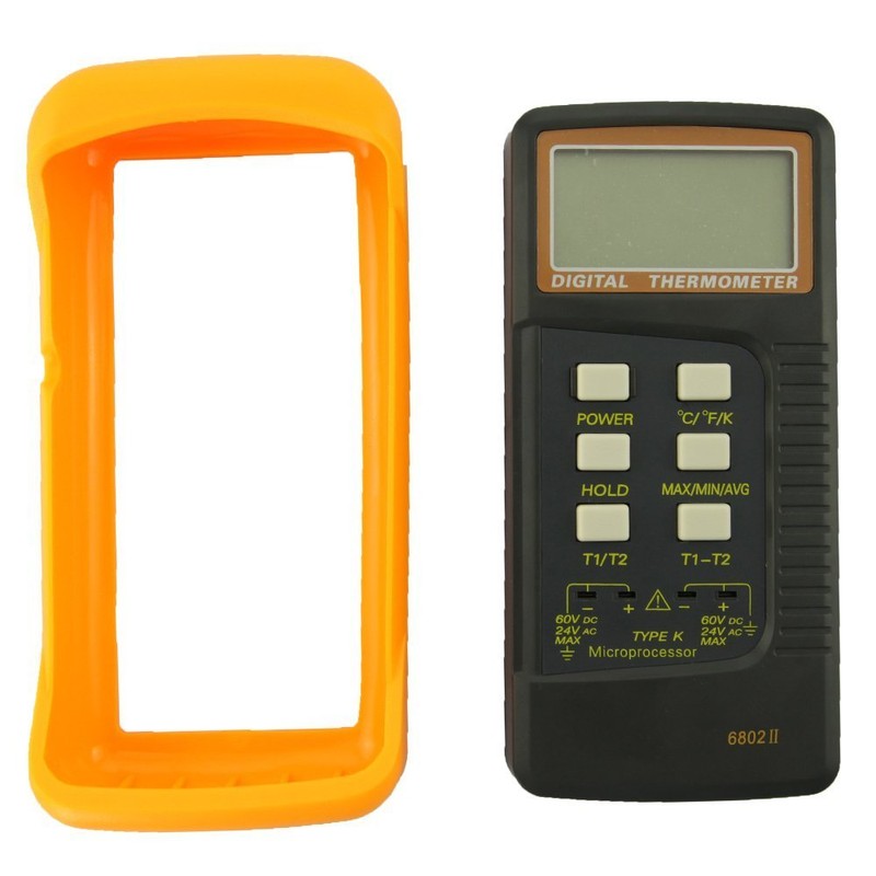 BW Digital Thermometer 2 Way K-Type Sensor Temperature Probe, Dual