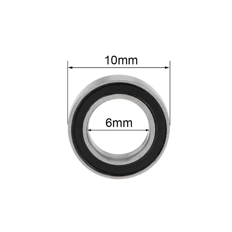 sourcing map MR106-2RS Deep Groove Ball Bearings 6 mm Inner