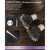 LaaVoo Nano Bead Hair Extensions Human Hair Brown Nano Ring