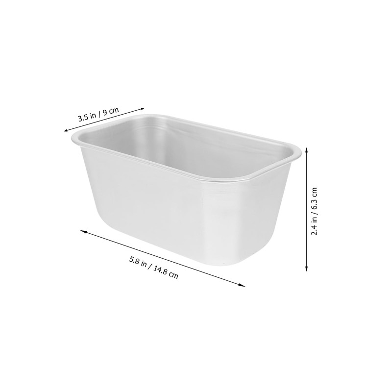 PRETYZOOM 6pcs Non-Stick Anodized Aluminum Alloy Rectangular Baking Pans for