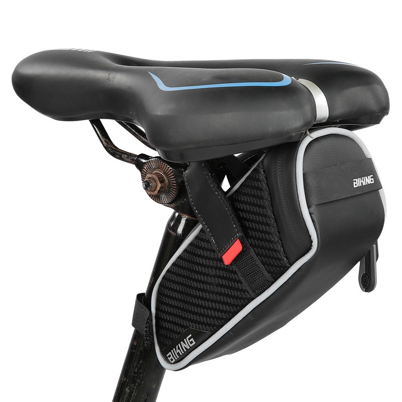 Portable PU Bicycle Saddle Bag Waterproof Large Capacity Tail Seat