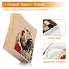 Qilmy Retro Red Rooster Napkin Holder for Tables –Napkin Holders