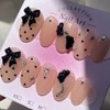 Satin Curie Handmade Nail Tips - Midi Long Oval /