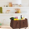 Relaxdays Felt Firewood Basket, Portable Magazine Holder, Wood Bin H