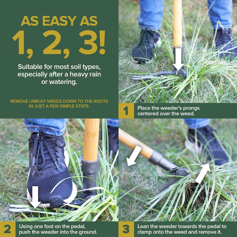 Stock Your Home Stand Up Weed Puller Tool, Heavy Duty