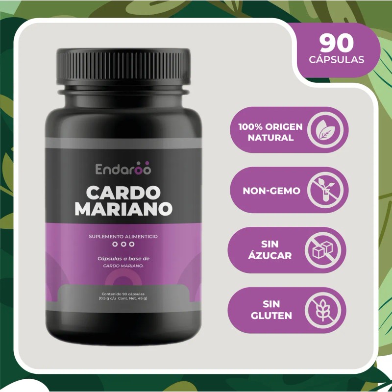 Cardo Mariano 500mg - 90 Cápsulas Por Frasco, Silimarina