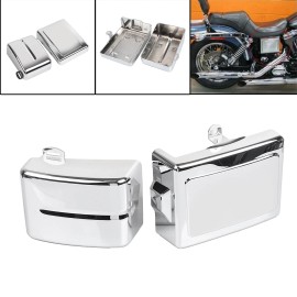 Unbranded Chrome Battery Box Side Cover For Harley Dyna Street Bob FXDB Wide Glide FXDWG
