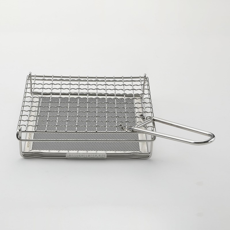 キャンピングムーン(CAMPING MOON) 網トング 焼網ハンドル キャンプ バーベキュー BBQ 網用フックハンドル 小型 2個組