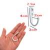 JZK 30 x White Metal Wall Mounted Hooks with Screws