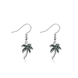 CHOORO Tiny Cute Palm Tree Earrings Summer Earrings Beach Earrings Beach Jewelry (Palm Tree Earrings-CA)