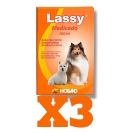 3 Piezas Jabón Lassy Medicado (antimicótico, Antibacteriano)                                                                                          