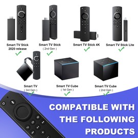Voice Remote Replacement for TV Stick (2nd Gen/4K/Lite),TV Cube (1st/2nd Gen),Smart TV(3rd Gen),Not for Insignia-Toshiba-Pioneer-Smart-TV