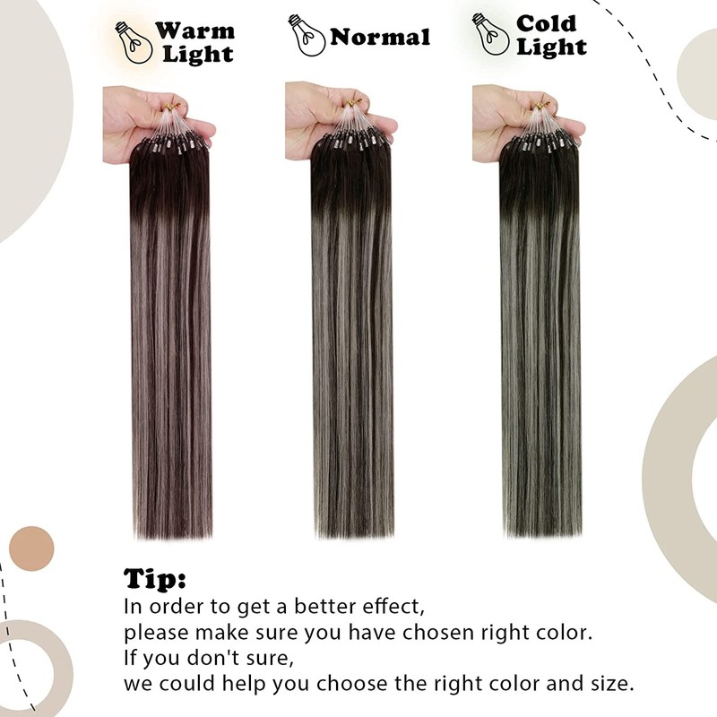 Easyouth Micro Ring Extensions, Ombre Real Hair, Micro Extensions, Real