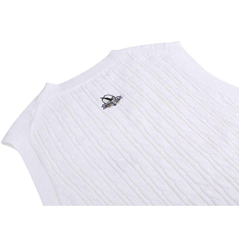 HONOR GOLF Men's V-Neck Knit Golf Vest, 100% Cotton, Plain,