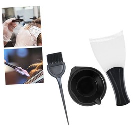 WOONEKY Hair Dye Tool Set Bowl Brush Dyeing Plate Prevent Root Damage Quick Coloring Salon Home