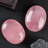 Hxswkk 1.8 Inch Rose Quartz Crystals Thumb Worry Stone Palm