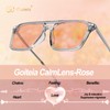Goiteia FL-Rose Migraine Glasses - Light Sensitivity Glasses Against Fluorescent