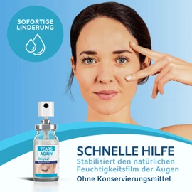 TEARS AGAIN Original Augenspray gegen trockene Augen 10ml - auch für Kinder geeignet - Hilft bei müden, brennenden und gereizten Augen - Ohne Konservierungsstoffe - mit Liposomen