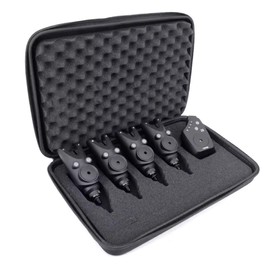 zmart Hirisi S6-4 Carp Fishing Alarm Set, Waterproof, Wireless, Fishing, Bite Alarm, Bite Indicator, Fishing Alarm, Fishing Alarm, Wireless Receiver, Rod Sensor, LED Indicator, Night Fishing Bell