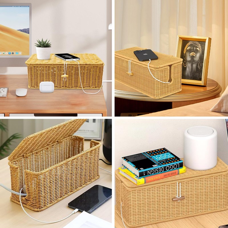 Cable Box, Cable Management Box, Cable Organiser Box, Nordic Pastoral