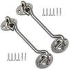 TOPYWMSP Hook and Eye Latch 2Pcs 6 Inch Stainless Steel