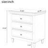 LinkRomat 3-Drawer Nightstand, White Bedside Table Cabinet Side Table Bedroom