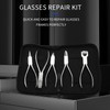 Lobamop 5 Pieces Stainless Steel Look Glasses Optician Glasses Frame
