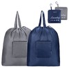 GOGOODA Travel Laundry Bags with Drawstring Closure XL Large Foldable