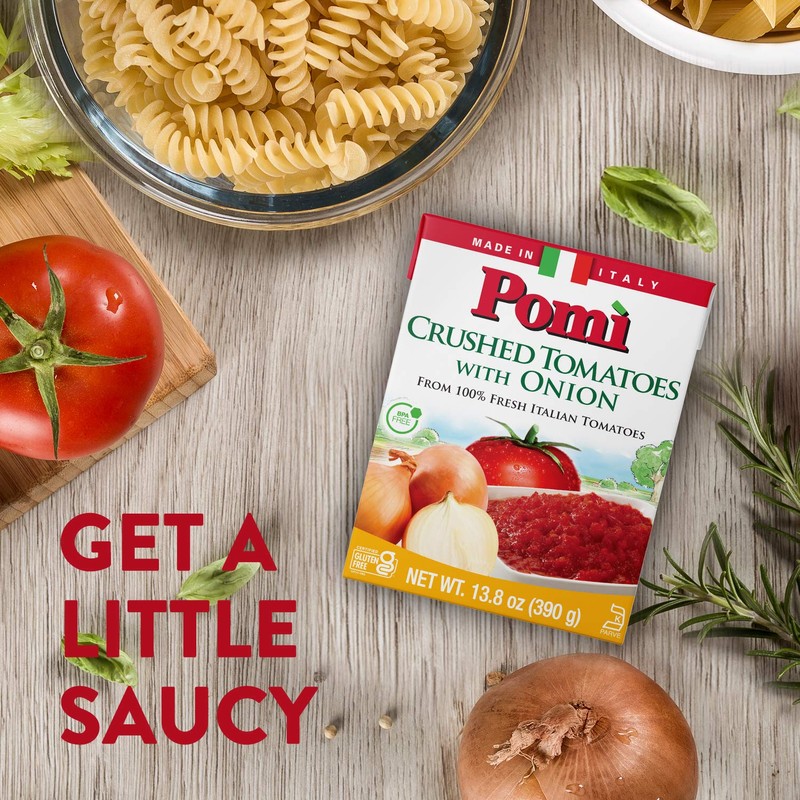 Pomì Crushed Tomatoes with Onion - 13.8oz (Pack of 12)